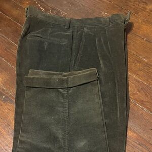Men's Corduroy Pants - Olive Green